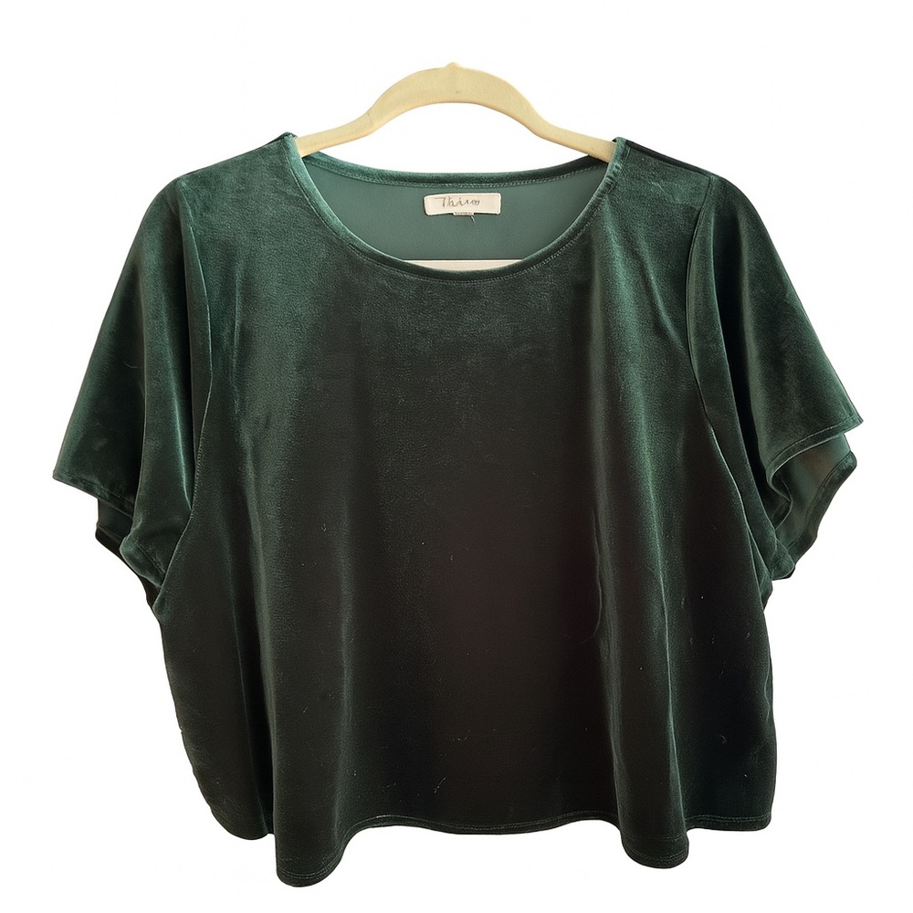 Madewell Velvet Top- Hunter Green
